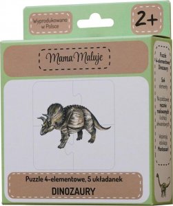 Mama Maluje Puzzle 4-elementowe Dinozaury 1