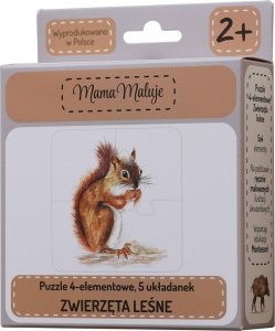 Mama Maluje Puzzle 4-elementowe Zwierzęta leśne 1