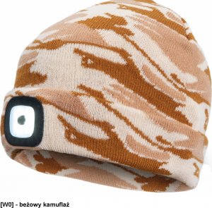 CERVA DEEL LED - czapka ze zintegrowaną lampą - beżowy kamuflaż 1