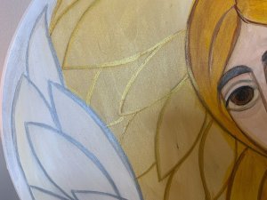 Anioł Stróż tulący dziecko - pamiątka Chrztu Św. 5