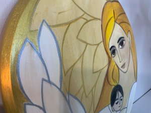 Anioł Stróż tulący dziecko - pamiątka Chrztu Św. 4