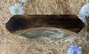 ŚW. RODZINA MALOWANA NA OPALONYM DREWNIE 7