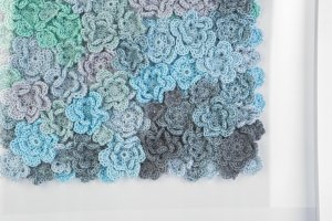 Obraz podświetlany - Kwiaty: mięta-błękit-popiel 3