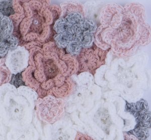 Obraz podświetlany - Kwiaty: biel-popiel-róż 4