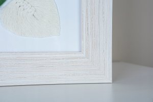 Obraz kwadratowy-Lupanowe liście: zieleń-beż-ecru 4