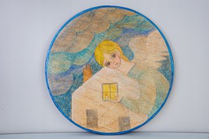 Obraz na płycie - Anioł chroniący dom przed burzą 2