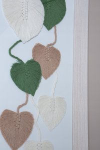 Obraz - Lupanowe liście: zieleń-beż-ecru 4