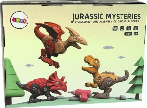 Figurka LeanToys Zestaw dinozaurów do rozkręcania 3szt 4