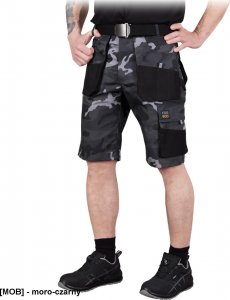 R.E.I.S. FORECO-TS - Spodnie ochronne do pasa z krótkimi nogawkami - moro-czarny 2XL 1