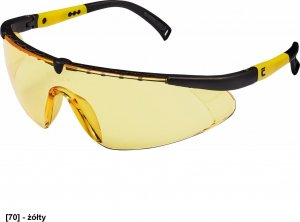 CERVA VERNON - okulary poliwęglanowe, regulowany kąt nachylenia i długość ramion - żółty szkieł. 1