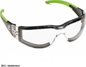CERVA GIEVRES - sportowy model okularów zszybkami poliwęglanowymi - bezbarwny szkieł - klasa 1F. 1