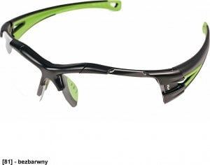 CERVA SEIGY - sportowy model okularów zszybkami poliwęglanowymi, - bezbarwny szkieł - klasa 1F. 1