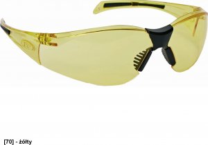 JSP STEALTH 8000 - bardzo lekkie okulary 26g, ochrona UVA, UVB, UVC, poliwęglanowe szybki - żółty szkieł. 1