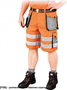 R.E.I.S. LHFMNXTS - spodnie ochronne do pasa - krótkie - pomarańczowo-stalowo-czarny 2XL 1