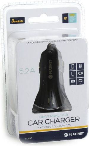 Ładowarka Platinet 3x USB-A 5.2 A  (PLCR3B) 2