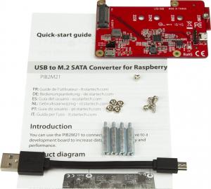 StarTech Moduł rozszerzający USB to M.2 SATA Raspberry Pi (PIB2M21) 7