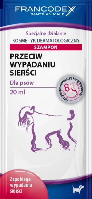 Francodex Szampon dla psów przeciw wypadaniu sierści saszetka 20 ml 1