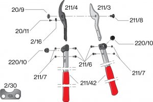 Sekator Felco 211 kowadełkowy 2