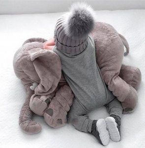 Słonik Słoń Pluszowy Poduszka 60Cm 3 Kolory Różowy 13