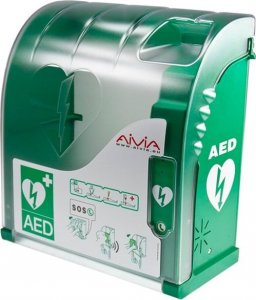 Projekt AED AIVIA 220 GSM OUT - zewnętrzna szafka GSM OUTDOOR na AED, alarm świetlny, podświetlenie, linia telefoniczna lub GSM 1