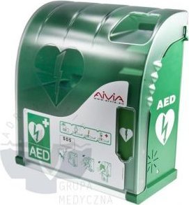 Projekt AED AIVIA 100 IN - szafka na AED do zastosowań wewnętrznych, alarm dźwięk+świetło 1