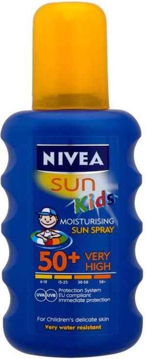 Nivea Sun Kids Coloured Sun Spray SPF50+ balsam do opalania 200ml 1