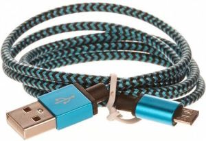 Kabel USB Cellfish USB-A - microUSB 1 m Niebieski (PLUSBKABELBLUE) 1