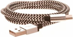 Kabel USB Cellfish Wtyczka prosta USB-A - 1 m Czarny Srebrny (PLUSBCKABELSILVER) 1