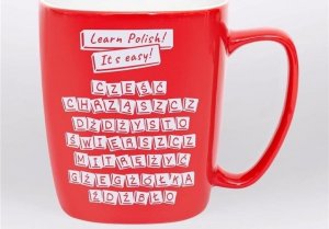 Nadwyraz.com Kubek ceramiczny czerwony Learn Polish! It's easy (505160) - 5901005004442 1