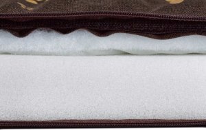 EcoHomeGarden Legowisko materac dla psa brązowy złote kości i łapki L 100x70 wigofil 2