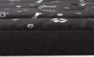 EcoHomeGarden Legowisko materac dla psa ciemny szary srebrne kości i łapki M 70x50 wigofil 3