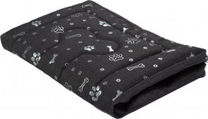 EcoHomeGarden Legowisko materac dla psa ciemny szary srebrne kości i łapki M 70x50 wigofil 7