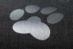 EcoHomeGarden Legowisko materac dla psa ciemny szary srebrne kości i łapki M 70x50 wigofil 8