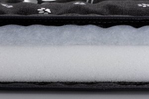 EcoHomeGarden Legowisko materac dla psa ciemny szary srebrne kości i łapki XL 130x90 wigofil 2