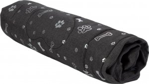 EcoHomeGarden Legowisko materac dla psa ciemny szary srebrne kości i łapki XL 130x90 wigofil 6