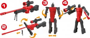 Figurka Eddy Toys Robot karabin transformers dla dzieci EDDY TOYS 2w1 uni 4