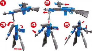 Figurka Eddy Toys Robot karabin transformers dla dzieci EDDY TOYS 2w1 uni 4