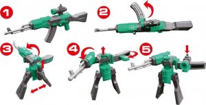 Figurka Eddy Toys Robot karabin transformers dla dzieci EDDY TOYS 2w1 uni 4