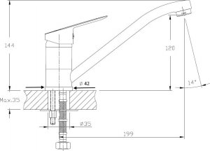 Bateria kuchenna Sotbe Gaula Low stojąca chrom (GAU-K-20223184) 4