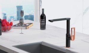 Bateria kuchenna Sotbe Loft Svart stojąca czarna z elementami różowego złota (LOF-B/G-SKH-12568833) 2
