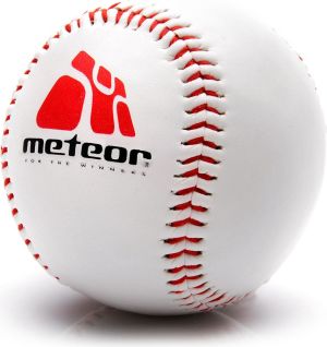 Meteor Piłka Baseball Skóra Syntetyczna Guma 226g (13131) 1