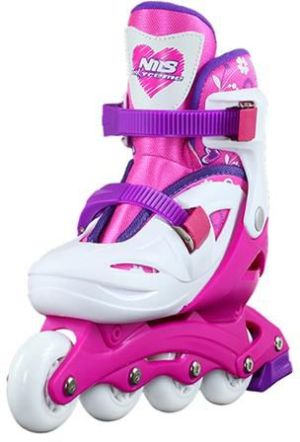 Rolki Nils Extreme NJ0321 rekreacyjne regulowane różowe r. 31-35 3