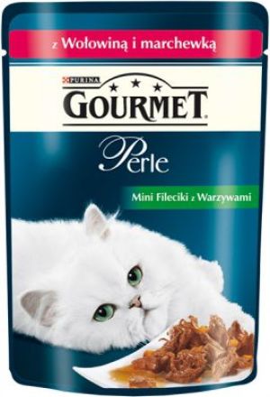 Nestle GOURMET PERLE 85g sasz.Wołowina z marchewką 1