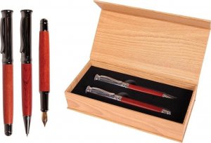 Cresco Pióro wieczne + długopis Impressive jasny 1