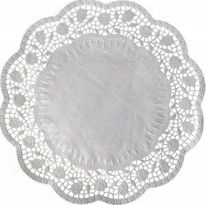 Wimex Serwetki ażurowe okrągłe papierowe białe 14cm 100x 1