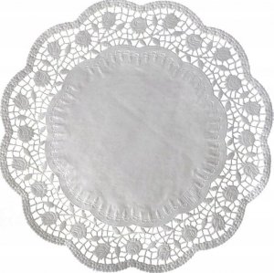 Wimex Serwetki ażurowe okrągłe papierowe białe 18cm 100x 1