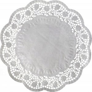 Wimex Serwetki ażurowe okrągłe papierowe białe 20cm 100x 1