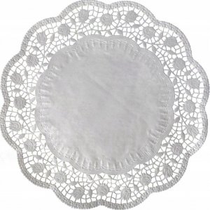 Wimex Serwetki ażurowe okrągłe papierowe białe 26cm 100x 1