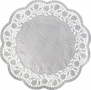 Wimex Serwetki ażurowe okrągłe papierowe białe 30cm 100x 1