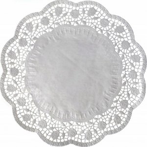 Wimex Serwetki ażurowe okrągłe papierowe białe 36cm 100x 1